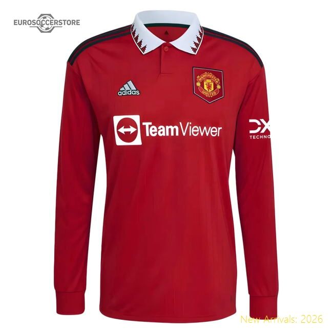 Official 2022-2023 Man Utd Long Sleeve Home Shirt - Premium Quality