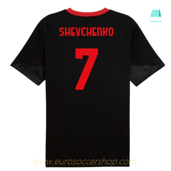 2025-2026 AC Milan Training Jersey (Black) (Shevchenko 7)