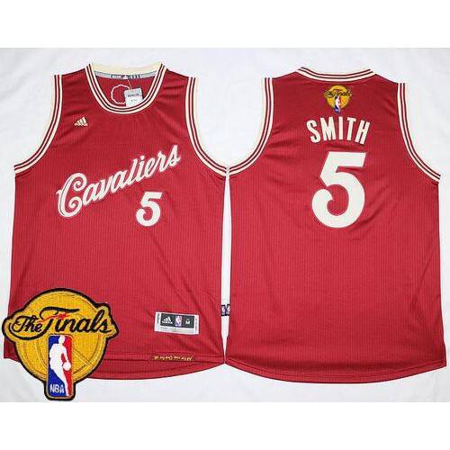 Cleveland Cavaliers #5 J.R. Smith Red 2015-2016 Christmas Day The Finals Patch Stitched NBA Jersey Mens