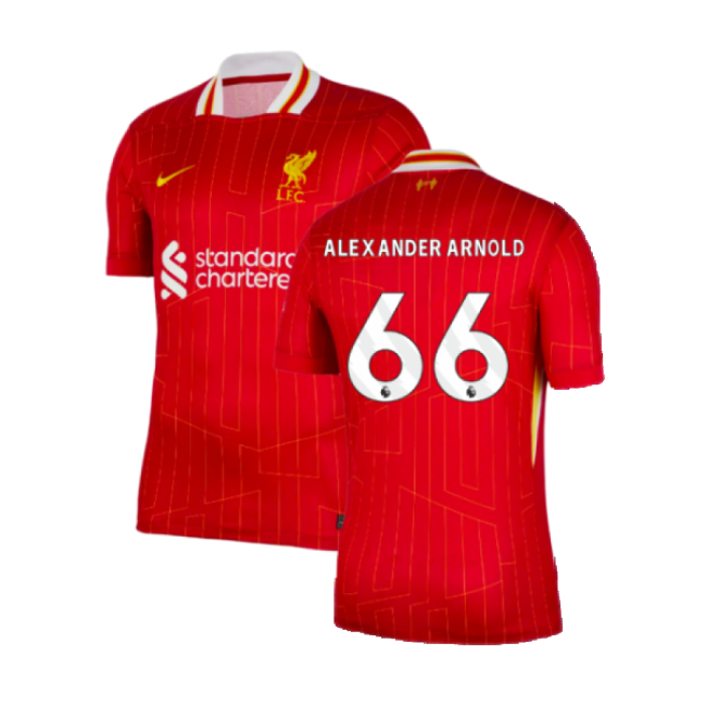 Liverpool 2024-20 Home Football Shirt Alexander Arnold 66 Edition L...