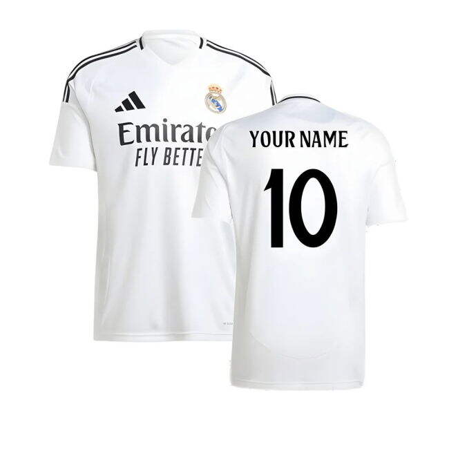 2024-2025 Real Madrid Home Football Shirt (Your Name) Quick Dry