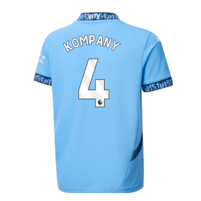 2024-2025 Man City Home Shirt (Kids) (Kompany 4) - authentic style
