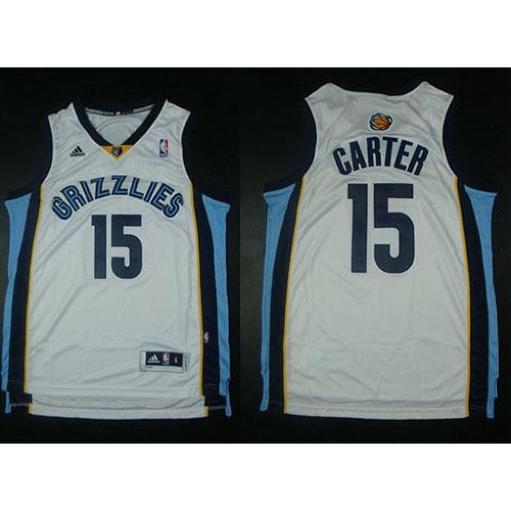 Grizzlies #15 Vince Carter Revolution 30 White Stitched NBA Jersey