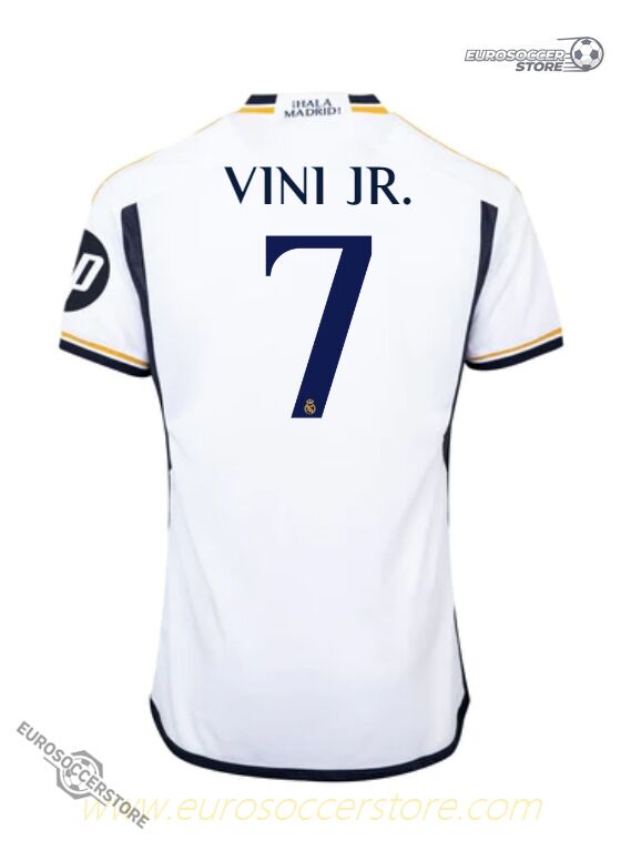 Real Madrid's Vini Jr. No. 7 Home Football Jersey for the 23-24 Season