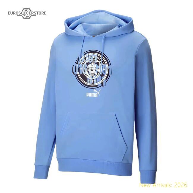 Official 2024-2025 Man City Ftblculture Hoody (light Blue) - Premium
