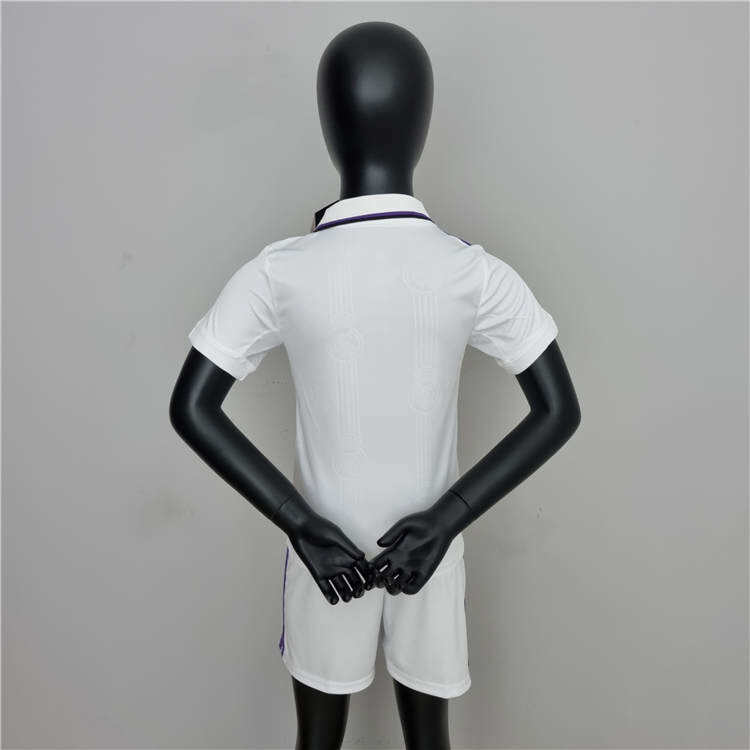 KidsYouth Real Madrid 2223 Home White Soccer Football KitShirtShort -