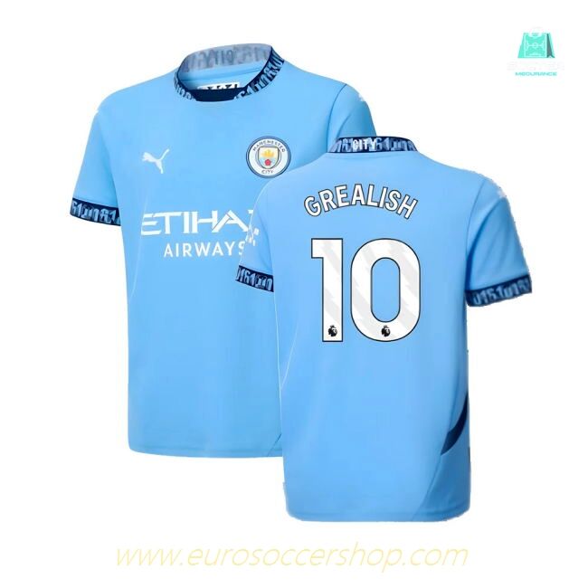 2024-2025 Man City Home Shirt (Kids) (Grealish 10)