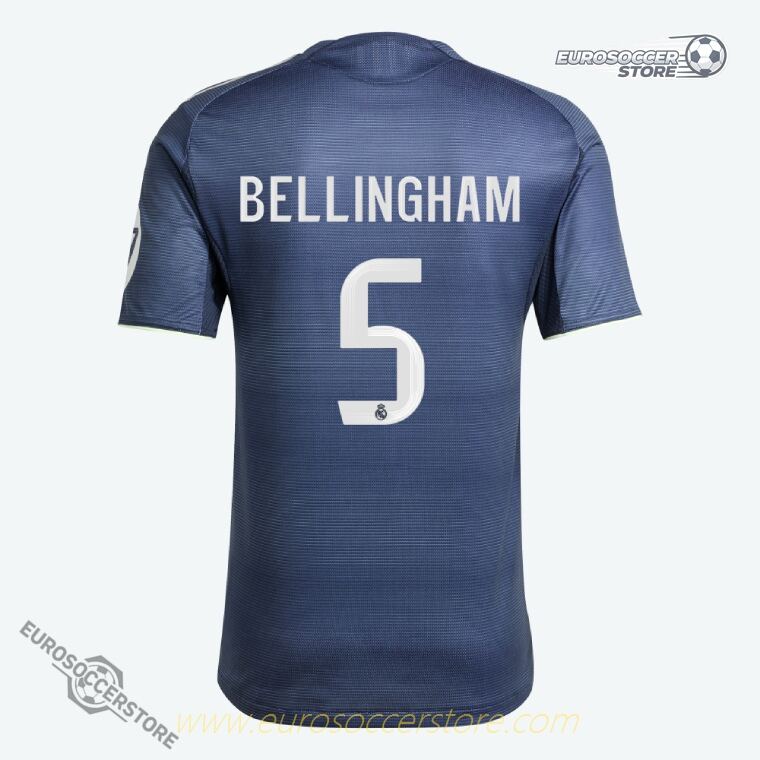 Away Jersey of Real Madrid for 25-26 Season (Player Version) with BELLINGHAM 5