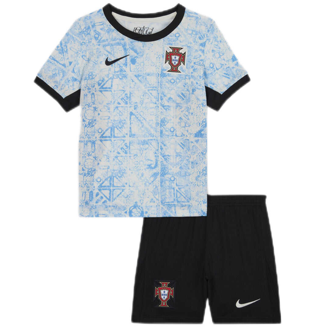 Kid's Portugal Away Kit(Jersey+Shorts) Euro 2024 Authentic Kit
