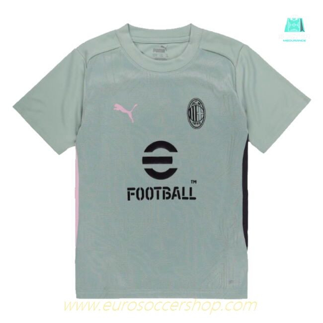 2024-2025 AC Milan Training Shirt (Green Fog) - Kids (Ronaldinho 80)