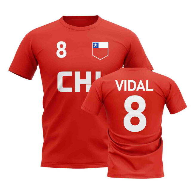 Soccer Arturo Vidal Chile Country Code Hero T-Shirt (Red)