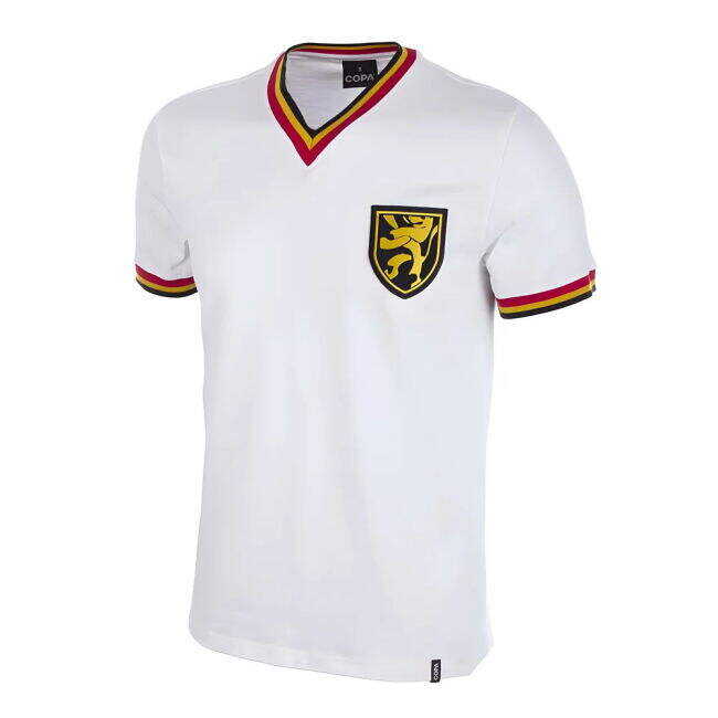 Advantages Belgium Away 1970's Short Sleeve Retro Football Shirt Playful