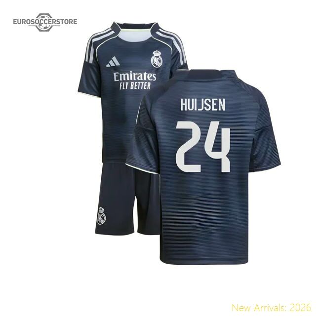Premium-grade 2025-2026 Real Madrid Away Mini Kit (huijsen 24)