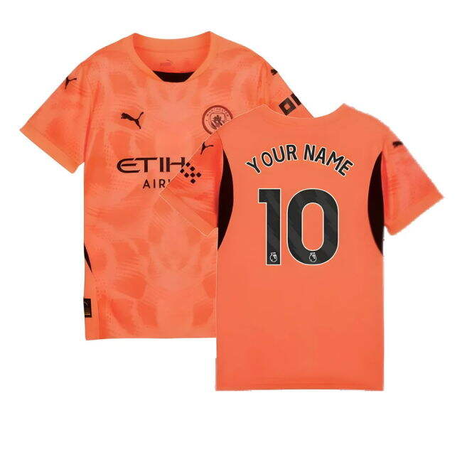 2024-2025 Man City Goalkeeper Shirt (Neon Sun) - Kids (Your Name)