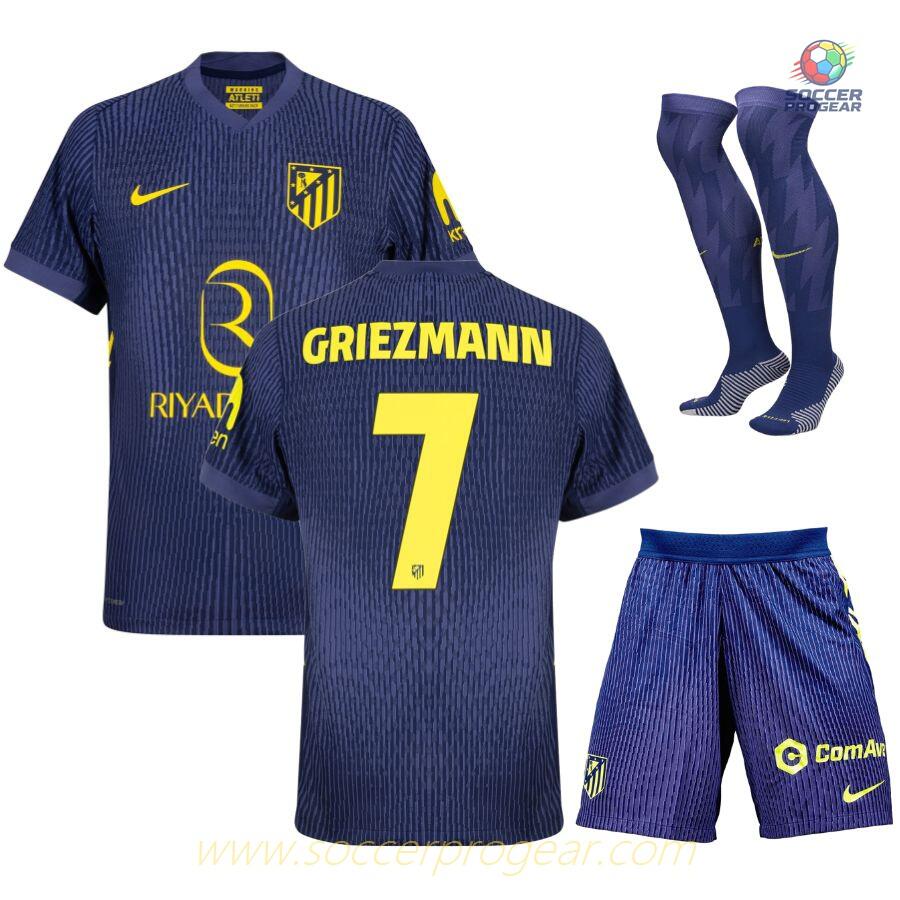 Atletico Madrid Away 2025-2026 Season Griezmann Youth Football Kit Football Shirt