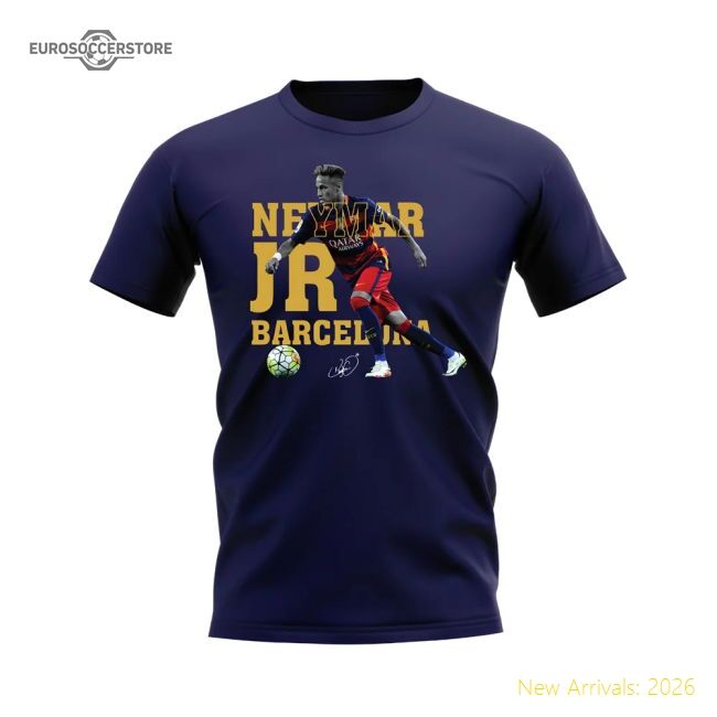 Trending Premium Neymar Barcelona Player Tee (Navy)