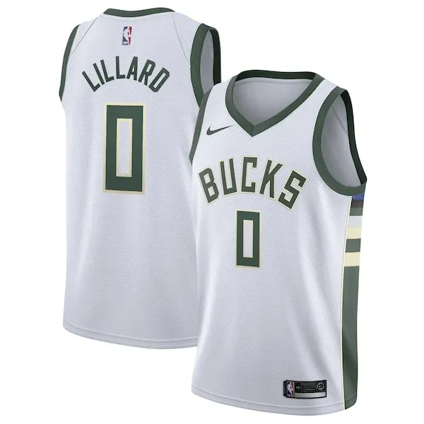 Damian Lillard MIL Swingman Jersey - contemporary Basketball - White