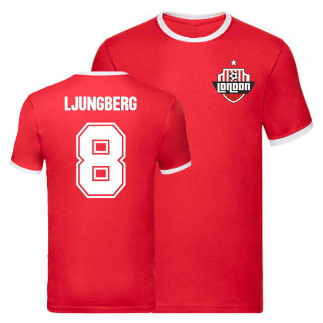 Freddie Ljungberg Arsenal Ringer T-Shirt - Red