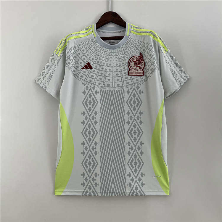 2324 MEXICO GREY SOCCER JERSEY FOOTBALL SHIRT - Official Replica 7373