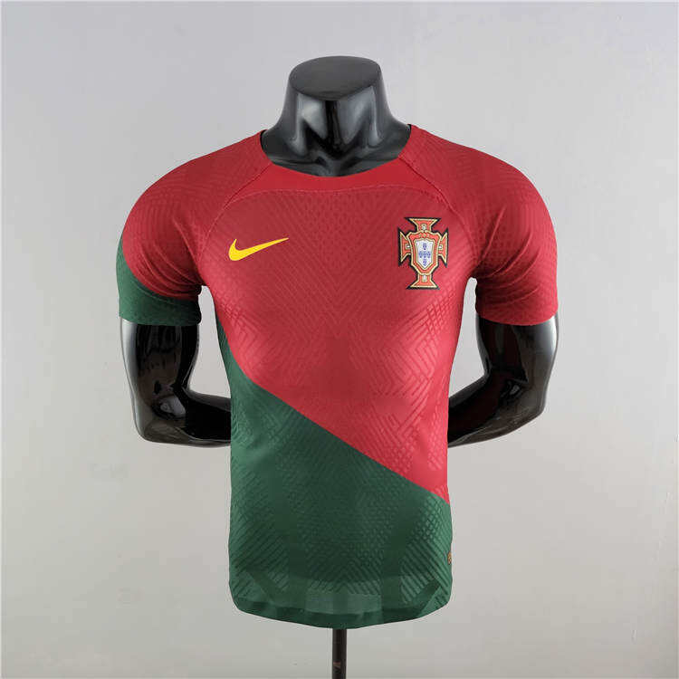 Portugal 2022 World Cup Home Red Soccer Jersey Authentic Version -