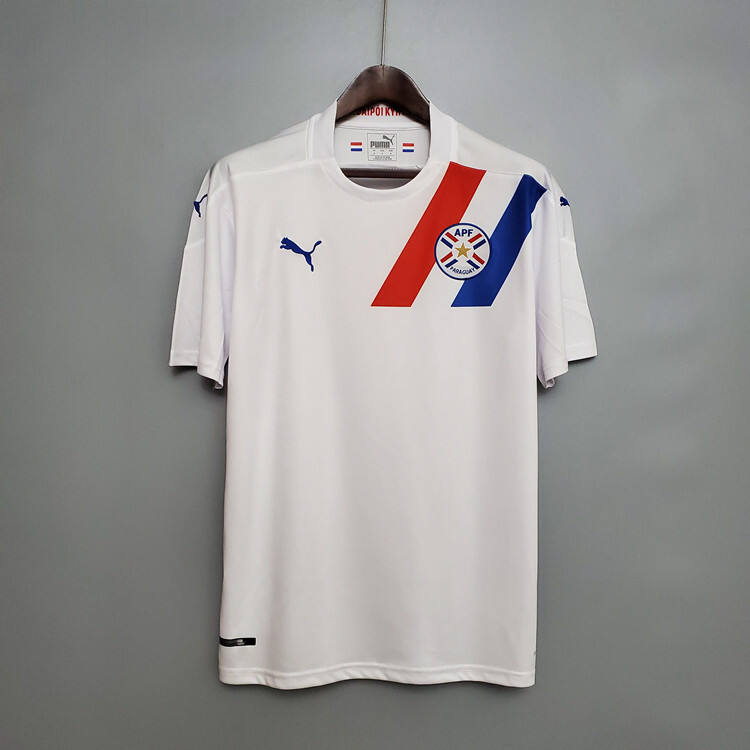 Paraguay 2020 Away White Soccer Jersey Football Shirt - Official