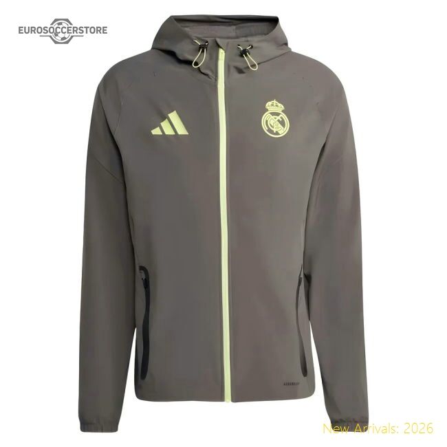 Outstanding 2025-2026 Real Madrid Competition Vis Tech Jacket (grey)
