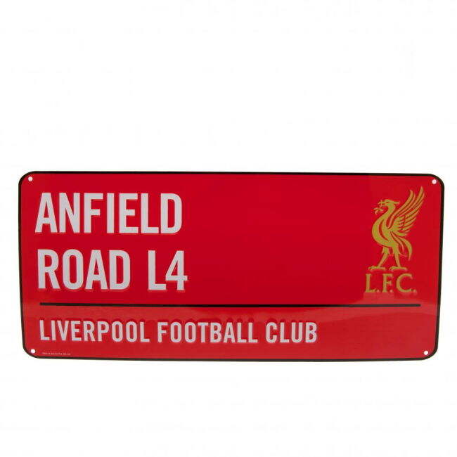 vintage Liverpool FC Colour Street Sign