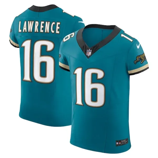 None Trevor Lawrence Elite Jersey - Teal | NFL Player Jersey