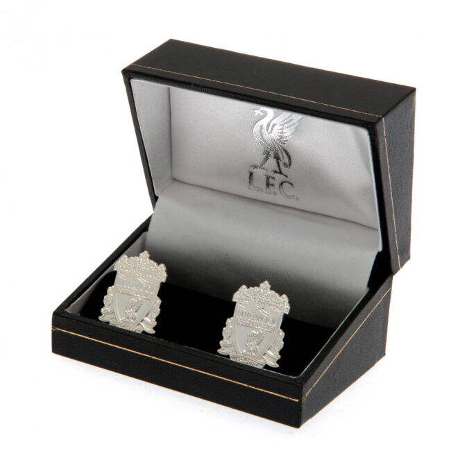Liverpool FC Silver Plated Formed Crest Cufflinks (Fan Favorite)