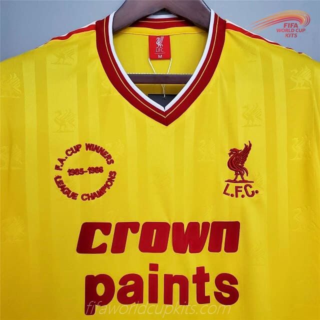 Liverpool 85-86 Away Yellow Football Kit