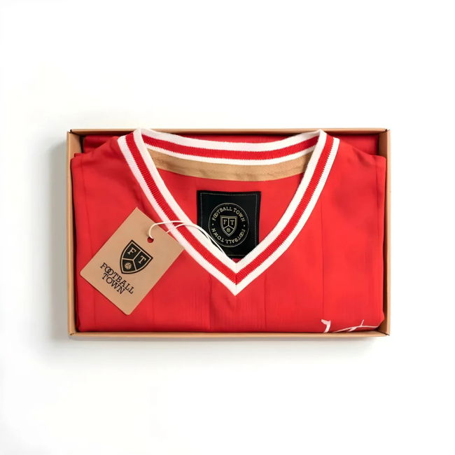 Vintage Denmark De Rød-hvide Soccer Jersey