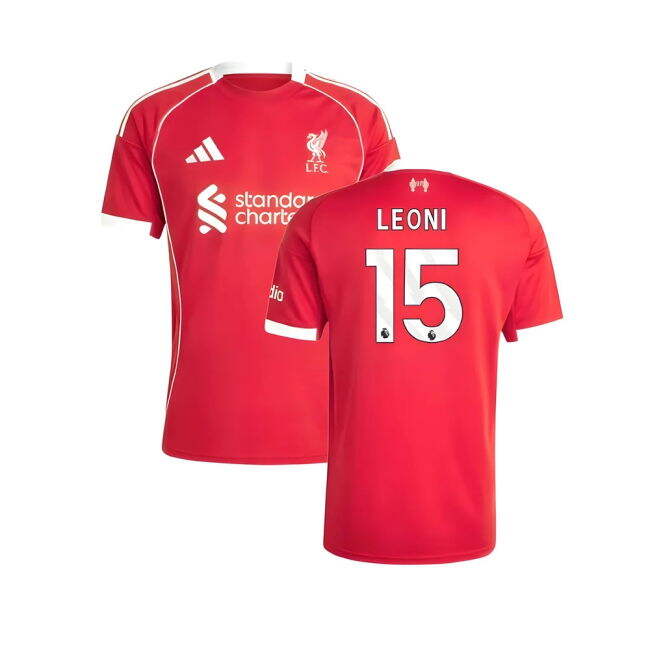 Modern Liverpool 2025-2026 Liverpool Home Shirt (Leoni 15) for Game...