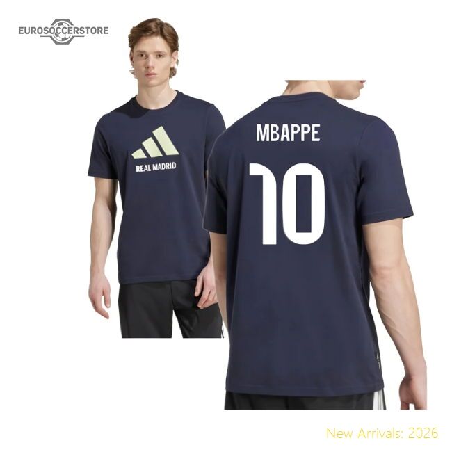 High-quality 2025-2026 Real Madrid Seasonal Graphic Tee (legend Ink