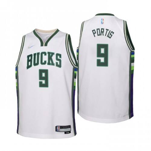Milwaukee Milwaukee Bucks #9 Bobby Portis Youth Nike White 2021/22 Swingman Jersey ¨C City Edition Youth