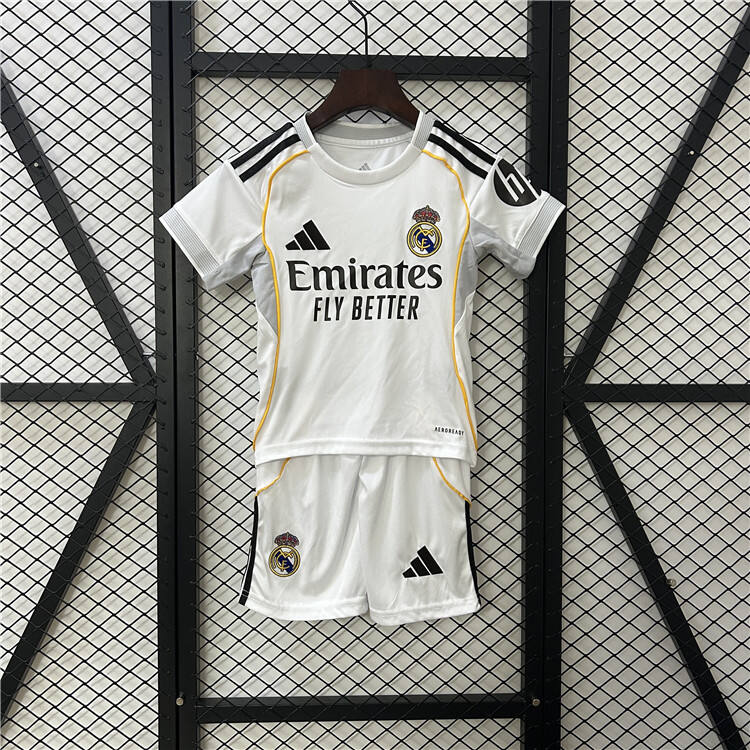 KidsYouth Real Madrid 2526 Home Kit ShirtShort - Official Replica