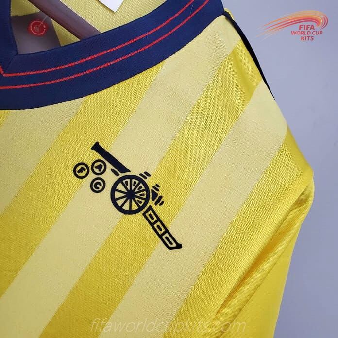 Arsenal 84-86 Away Yellow Football Kit