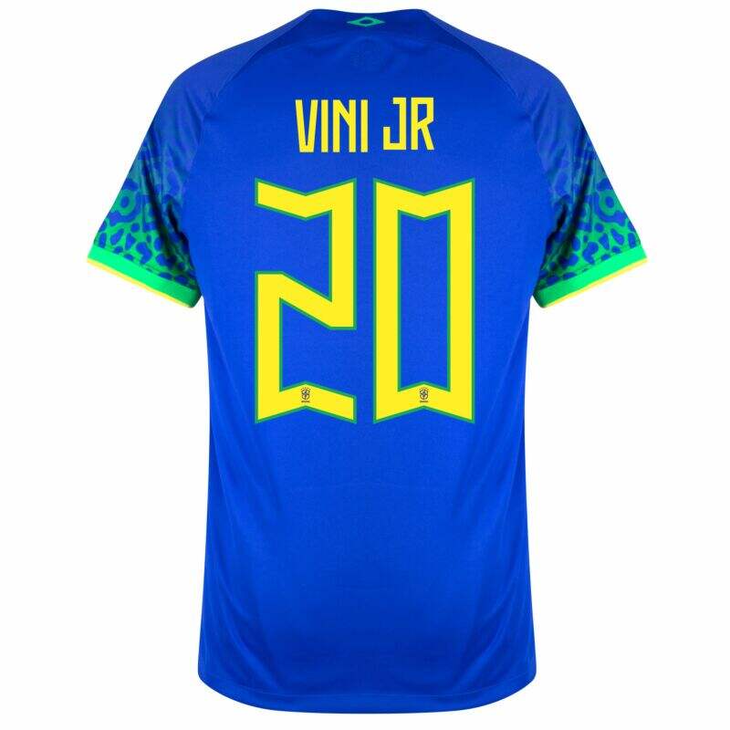 BRAZIL Licensed Product AWAY WORLD CUP JERSEY 2022 VINI JR