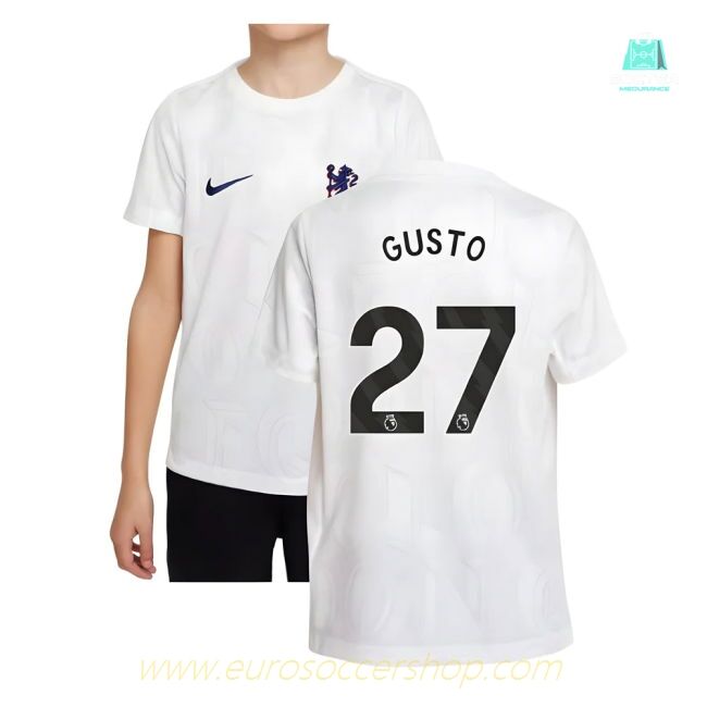 2025-2026 Chelsea Pre-Match Shirt (White) - Kids (Gusto 27)