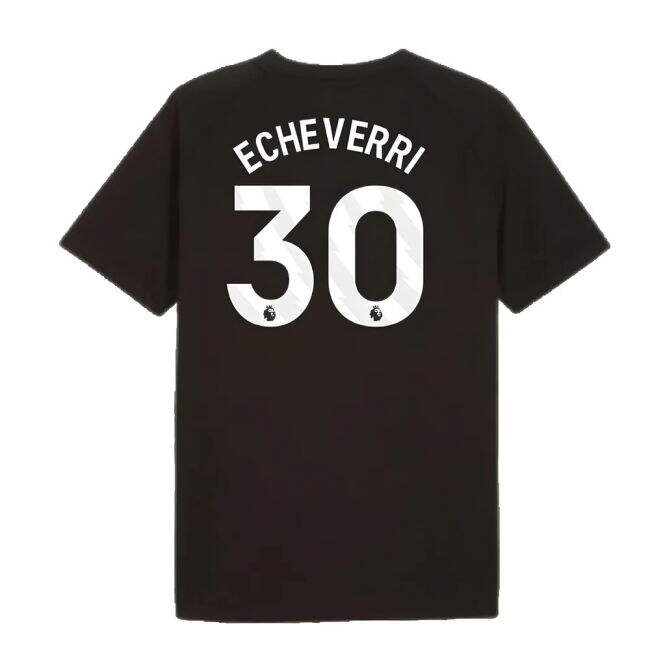 2024-2025 Man City Pumatech Pocket Tee (Black) (Echeverri 30)