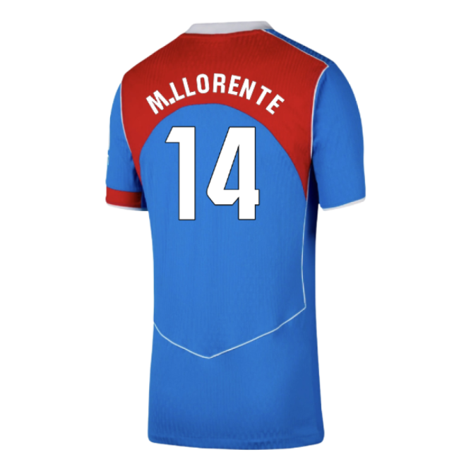 Authorized 2025-2026 Atletico Madrid Authentic Third Shirt (M.Llore...