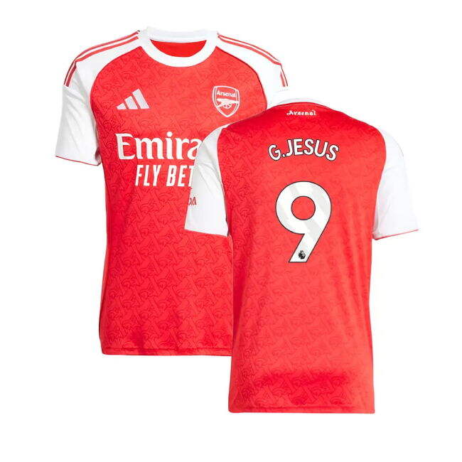 Jesus 9 2025-2026 Arsenal Football Club Home Jersey