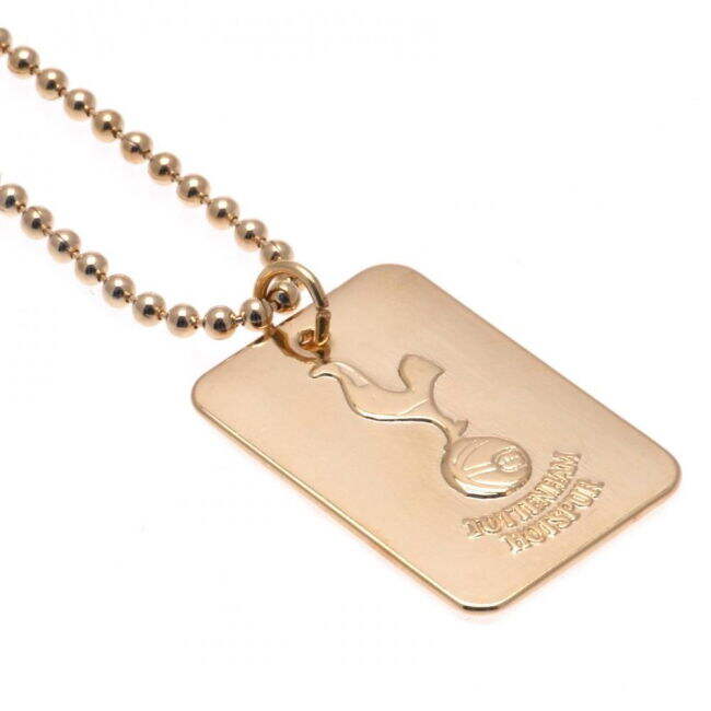 Premium-Quality Spurs Tottenham Hotspur FC Gold Plated Dog Tag & Chain