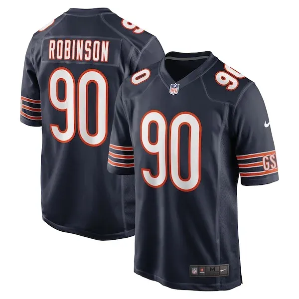 None Dominique Robinson Game Jersey - Navy | NFL Player Jersey