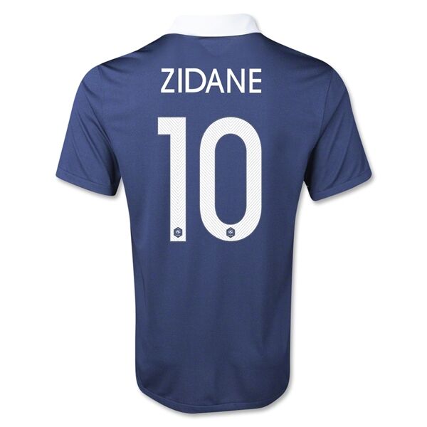 2014 France ZIDANE10 Home Navy soccer Jersey Shirt - Official Replica