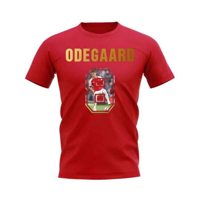 Martin Odegaard Name And Number Arsenal supporter T-Shirt (Men