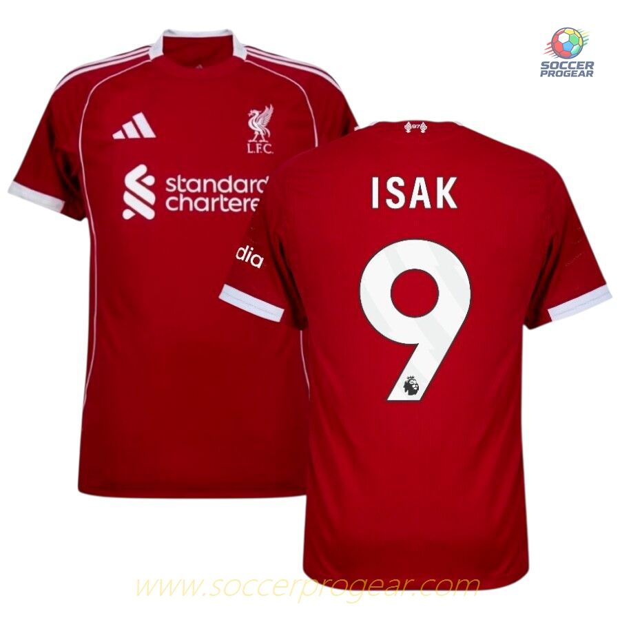 Liverpool Home Football Shirt 2025-2026 Season Isak