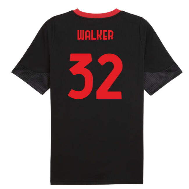 2025-2026 AC Milan Training Jersey (Black) (Walker 32)
