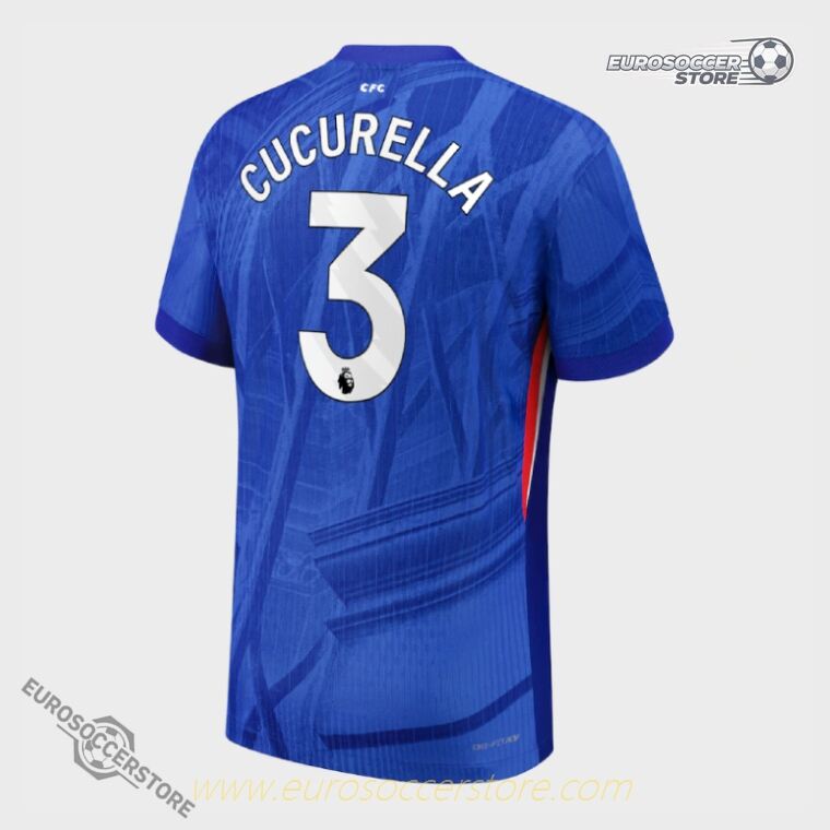 Cucurella's Chelsea 25-26 Home Player Version Jersey with Number 3