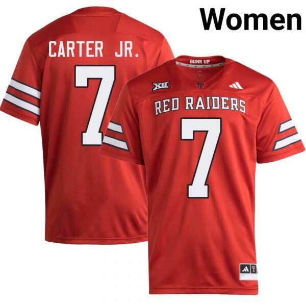 Women Talent Factory #7 Terrance Carter Jr. Women Red Authentic Jersey