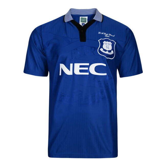 Score Draw Everton 1995 FA Cup Retro football Shirt (Unisex